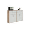 AKTENSCHRANK 168,8/113,6/33 cm  - Eichefarben/Weiß, MODERN, Holzwerkstoff (168,8/113,6/33cm) - MID.YOU