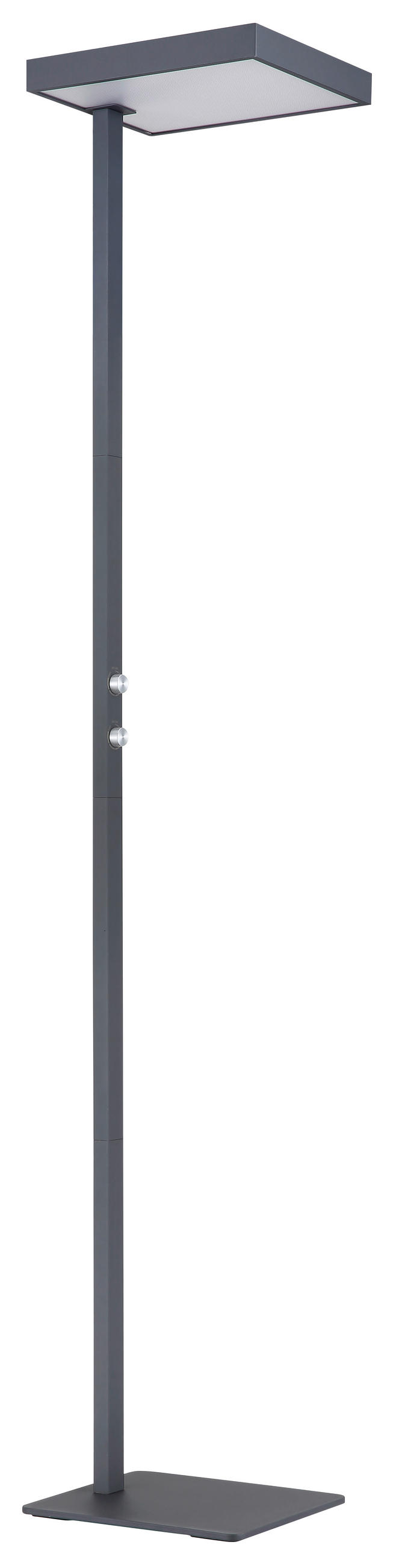 LED-STEHLEUCHTE 40/28/184,8 cm    - Klar/Silberfarben, Design, Kunststoff/Metall (40/28/184,8cm) - Globo