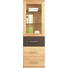 VITRINE in vollmassiv Erle Braun, Erlefarben - Chromfarben/Erlefarben, Natur, Glas/Holz (50/160/41cm) - Linea Natura VITRINE in vollmassiv Erle Braun, Erlefarben - Chromfarben/Erlefarben, Natur, Glas/Holz (50/160/41cm) - Linea Natura