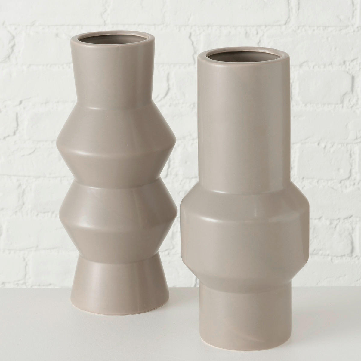 VASE  - Beige, Basics, Keramik (30/13cm) - Ambia Home