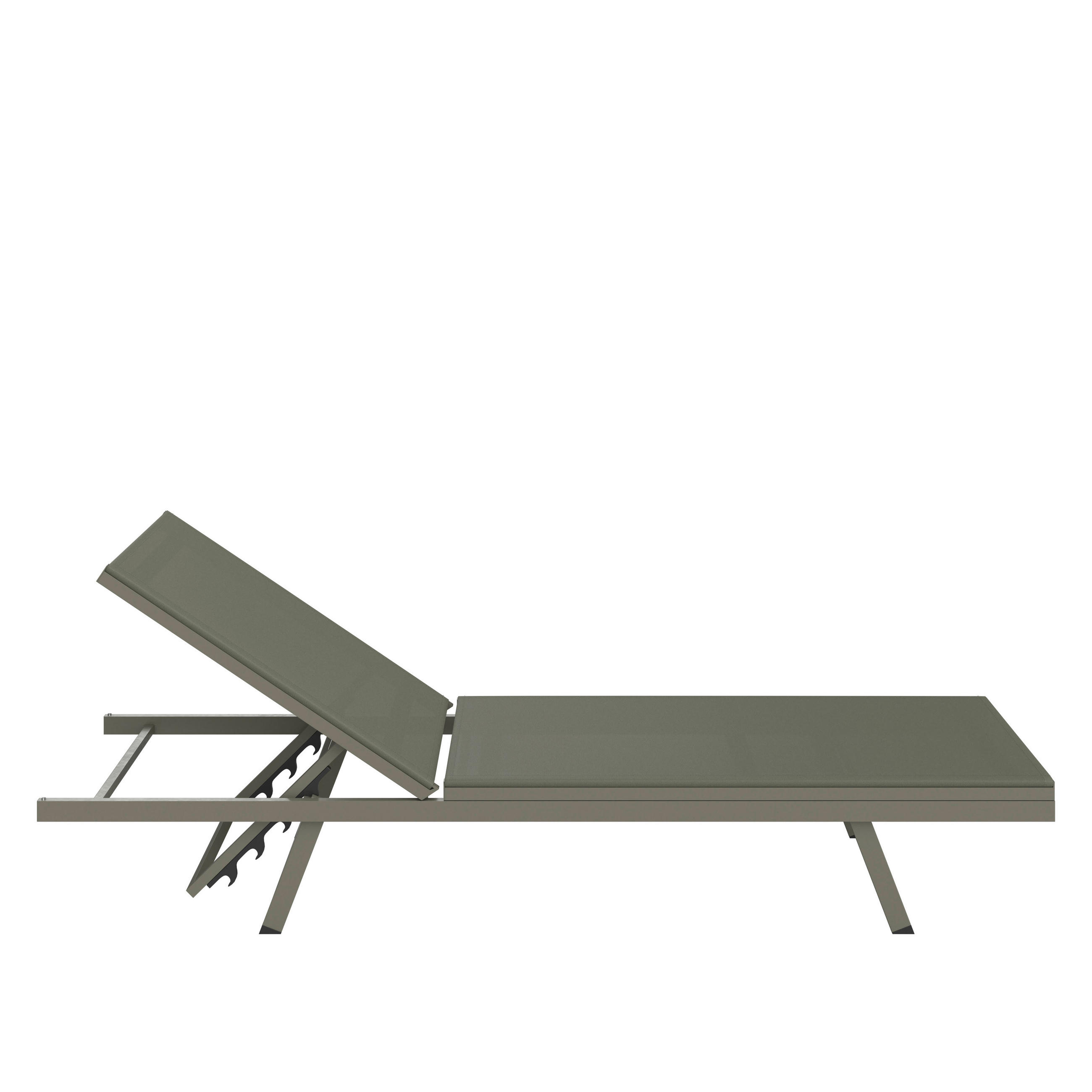 SONNENLIEGE 64/30/197 cm - Grün, MODERN, Textil/Metall (64/30/197cm) - Ambia Garden