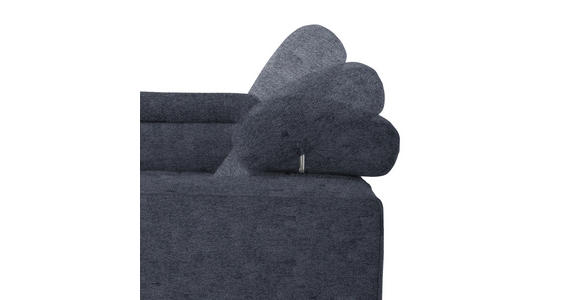 ECKSOFA in Mikrofaser Dunkelgrau 207/301 cm - Dunkelgrau/Schwarz, Design, Textil/Metall (207/301cm) - Xora