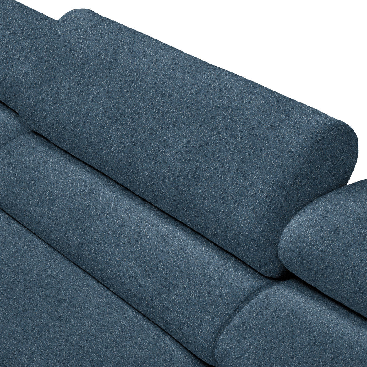 ECKSOFA  in Velours Dunkelblau  150/329 cm  - Dunkelblau, Natur, Holz/Textil (150/329cm) - Lomoco