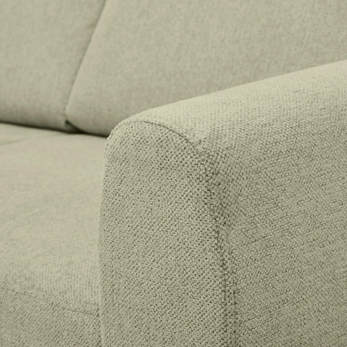 ECKSOFA Hellgrün Flachgewebe  - Buchefarben/Hellgrün, KONVENTIONELL, Holz/Textil (166/241cm) - Carryhome