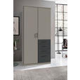 KLEIDERSCHRANK  in Graphitfarben, Grau  - Schwarz/Graphitfarben, KONVENTIONELL, Holzwerkstoff/Kunststoff (90/199/58cm) - Carryhome