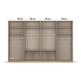 DREHTÜRENSCHRANK 8-türig Weiß  - Alufarben/Weiß, Basics, Holzwerkstoff/Kunststoff (360/229/54cm) - Xora