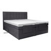 BOXSPRINGBETT 180/200 cm  in Grau  - Schwarz/Grau, Basics, Kunststoff/Textil (180/200cm) - Moderano