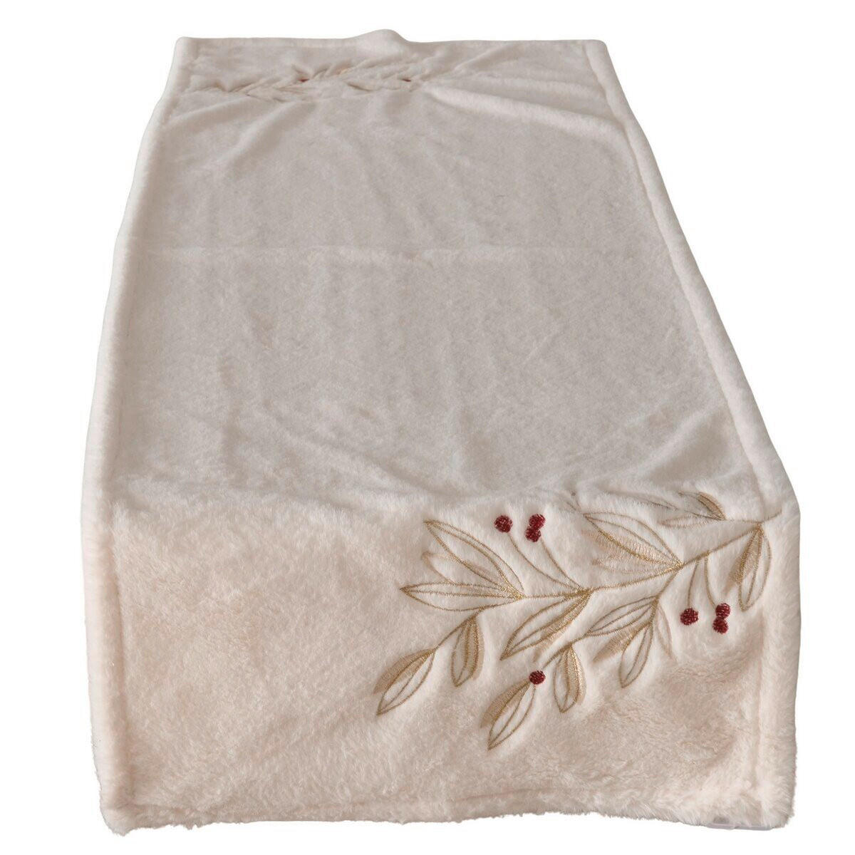 TISCHLÄUFER  - Rot/Creme, Basics, Textil (140/40/0,5cm) - Boltze Home