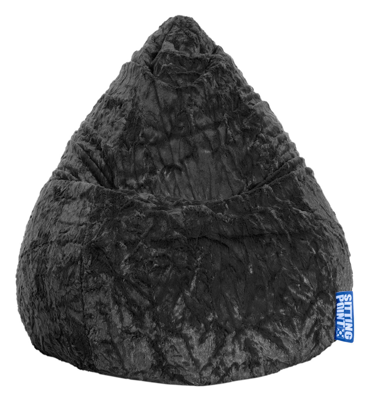 VREČA ZA SEDENJE  FLUFFY L    70/90 cm           - črna, Konvencionalno (70/90cm)