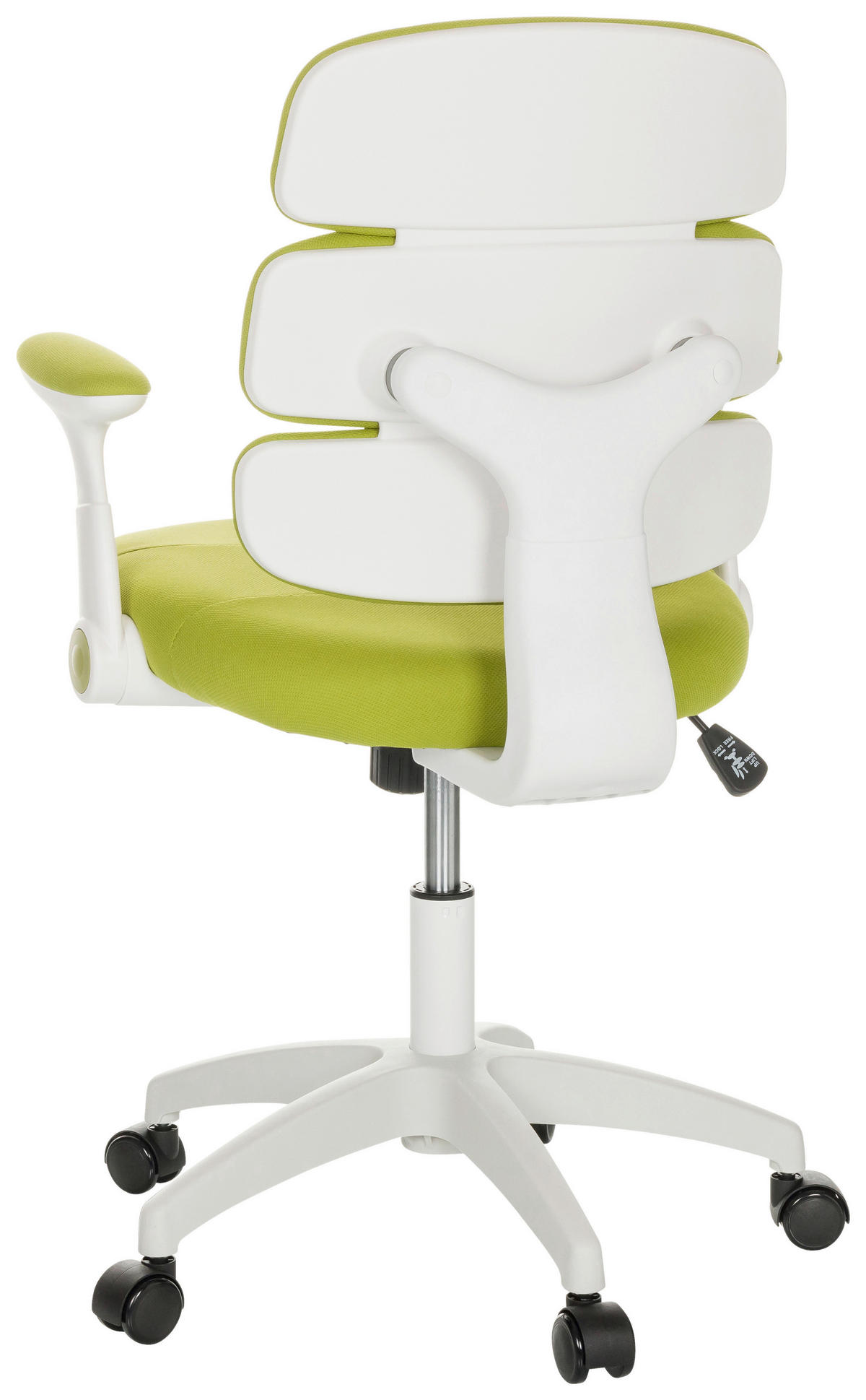 MLADINSKI VRTLJIVI STOL tekstil zelena  - bela/zelena, Basics, umetna masa/tekstil (62/86-97/62cm) - MID.YOU