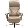 RELAXSESSEL in Leder Hellbraun  - Hellbraun/Edelstahlfarben, Design, Leder/Metall (75/106/88cm) - Dieter Knoll