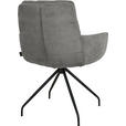 ARMLEHNSTUHL  Stoffauswahl, Typenauswahl, Sitzfläche 360° drehbar, Gestellauswahl Cord  - Schwarz/Grau, Design, Textil/Metall (63/90/69cm) - Johann Jakob