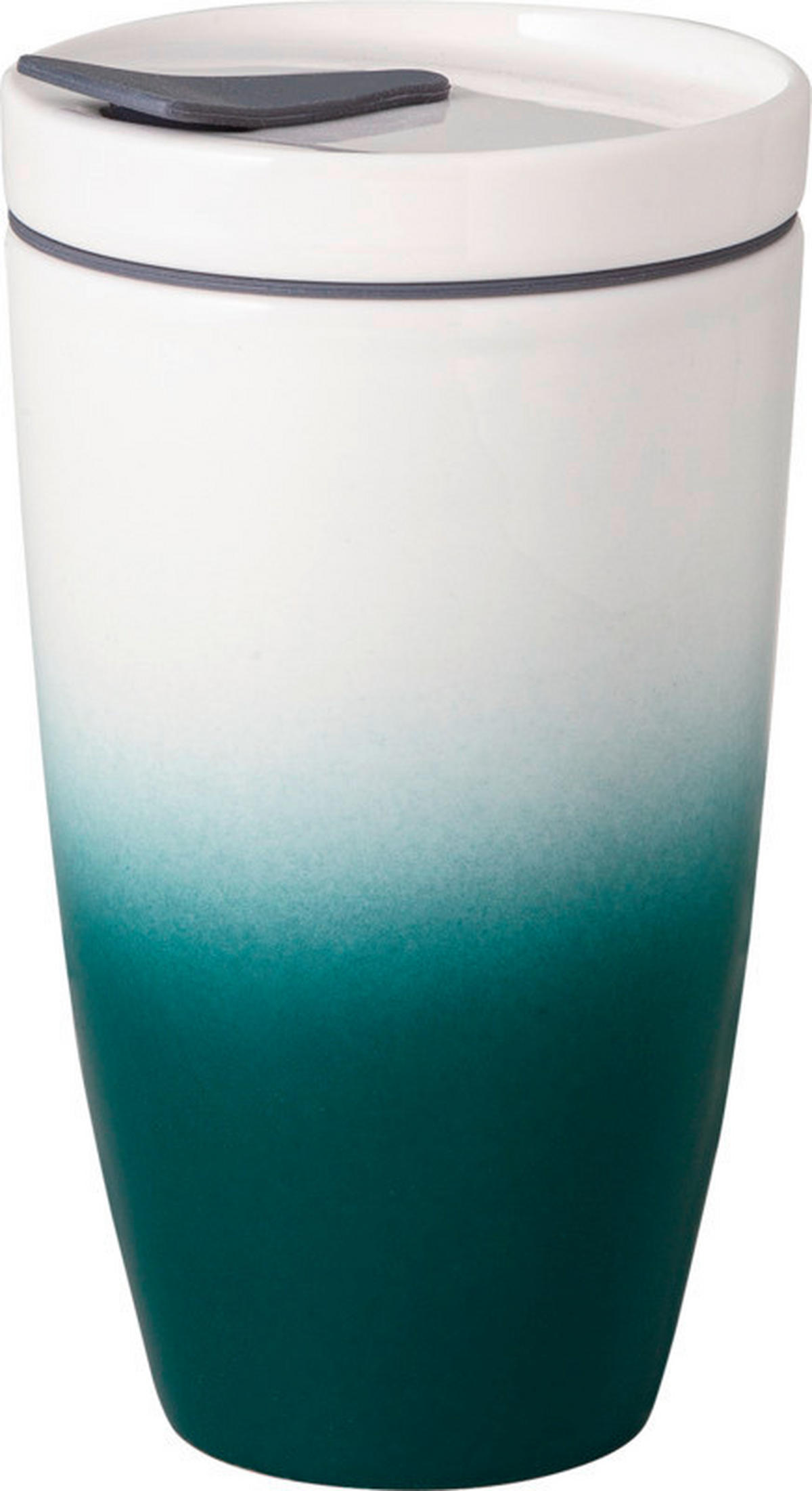 COFFEE-TO-GO-BECHER TO GO, TO STAY 0,35 L  - Dunkelgrün, Basics, Keramik/Kunststoff (350ml) - like.Villeroy & Boch