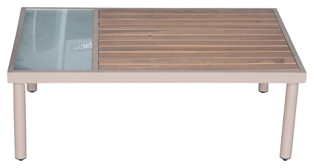 LOUNGEGARNITUR  215/170 cm  Akazie massiv Eisen  - Creme/Akaziefarben, MODERN, Holz/Textil (215/170cm) - Ambia Garden