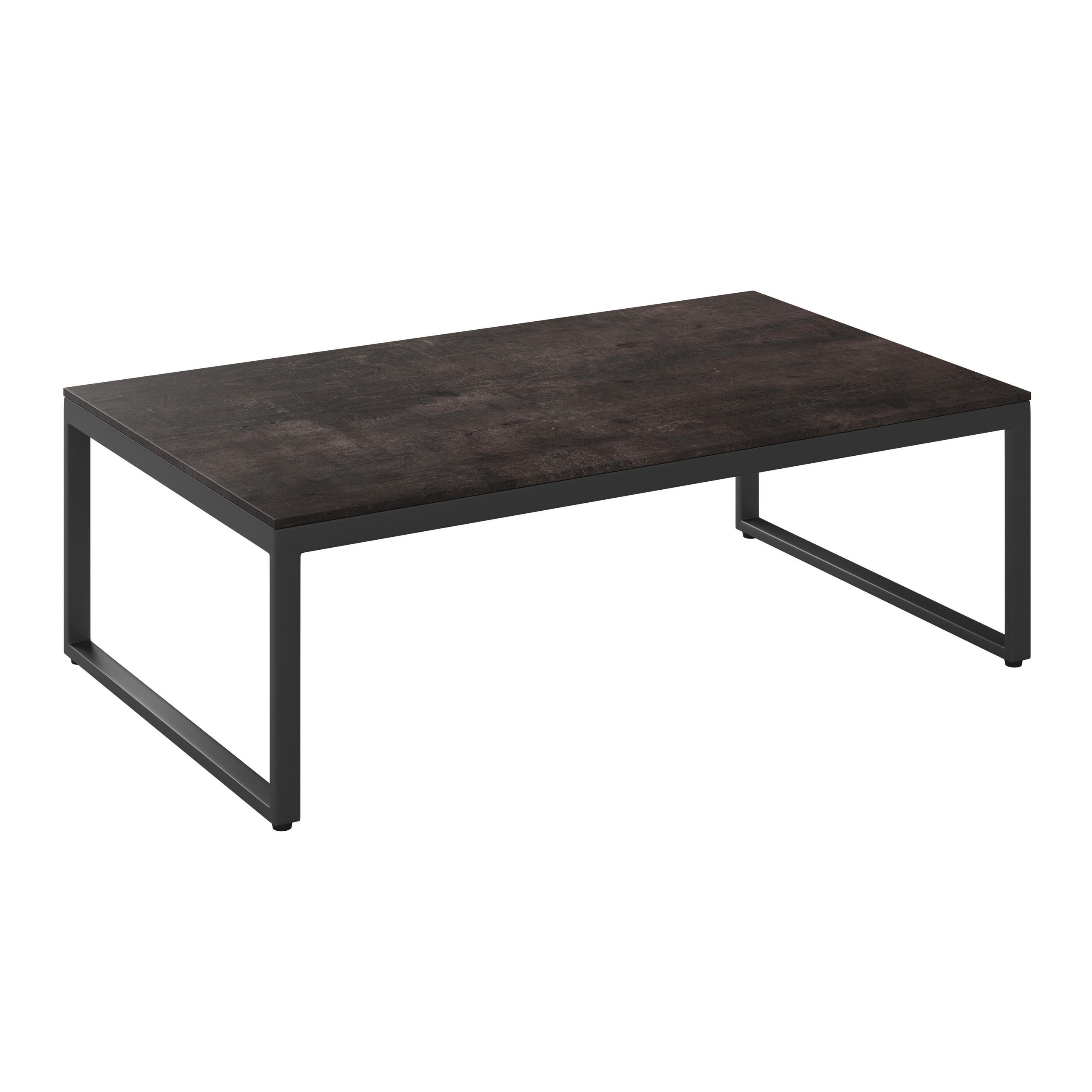 LOUNGETISCH - Anthrazit/Dunkelbraun, Design, Kunststoff/Metall (100/60/33cm) - Amatio