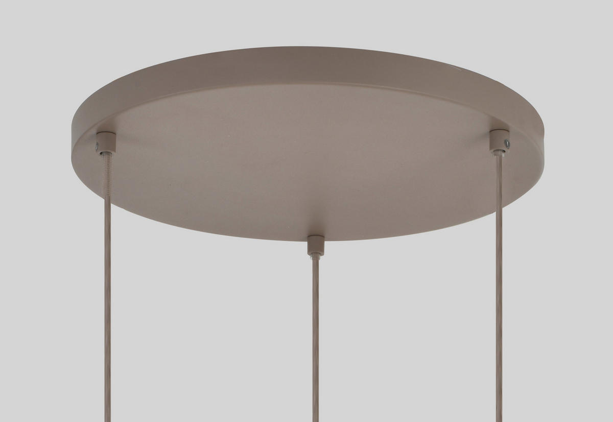 HÄNGELEUCHTE Montpellier 62/150/62 cm  - Sandfarben/Weiß, Design, Kunststoff/Metall (62/150/62cm)