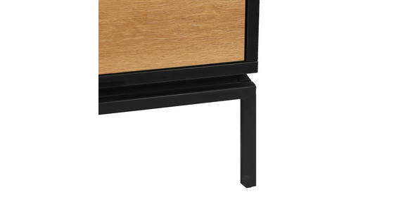 SIDEBOARD Naturfarben, Schwarz  - Schwarz/Naturfarben, Design, Holzwerkstoff (160/80/40cm) - Xora