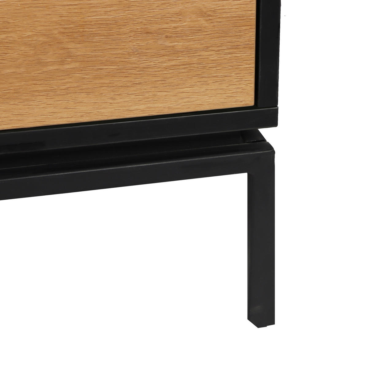 TÁLALÓSZEKRÉNY 160/80/40 cm  - fekete/natúr, Design, faalapú anyag (160/80/40cm) - Xora