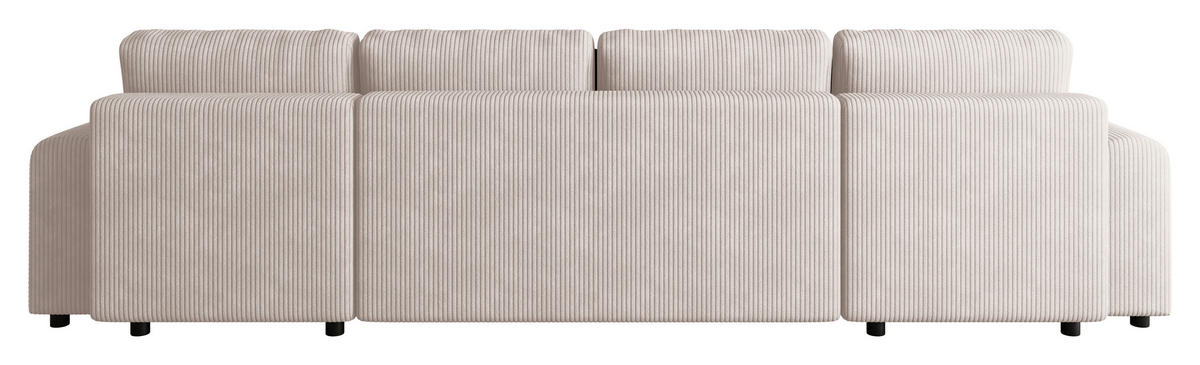WOHNLANDSCHAFT Beige Cord  - Beige/Schwarz, KONVENTIONELL, Textil (152/318/152cm) - Xora