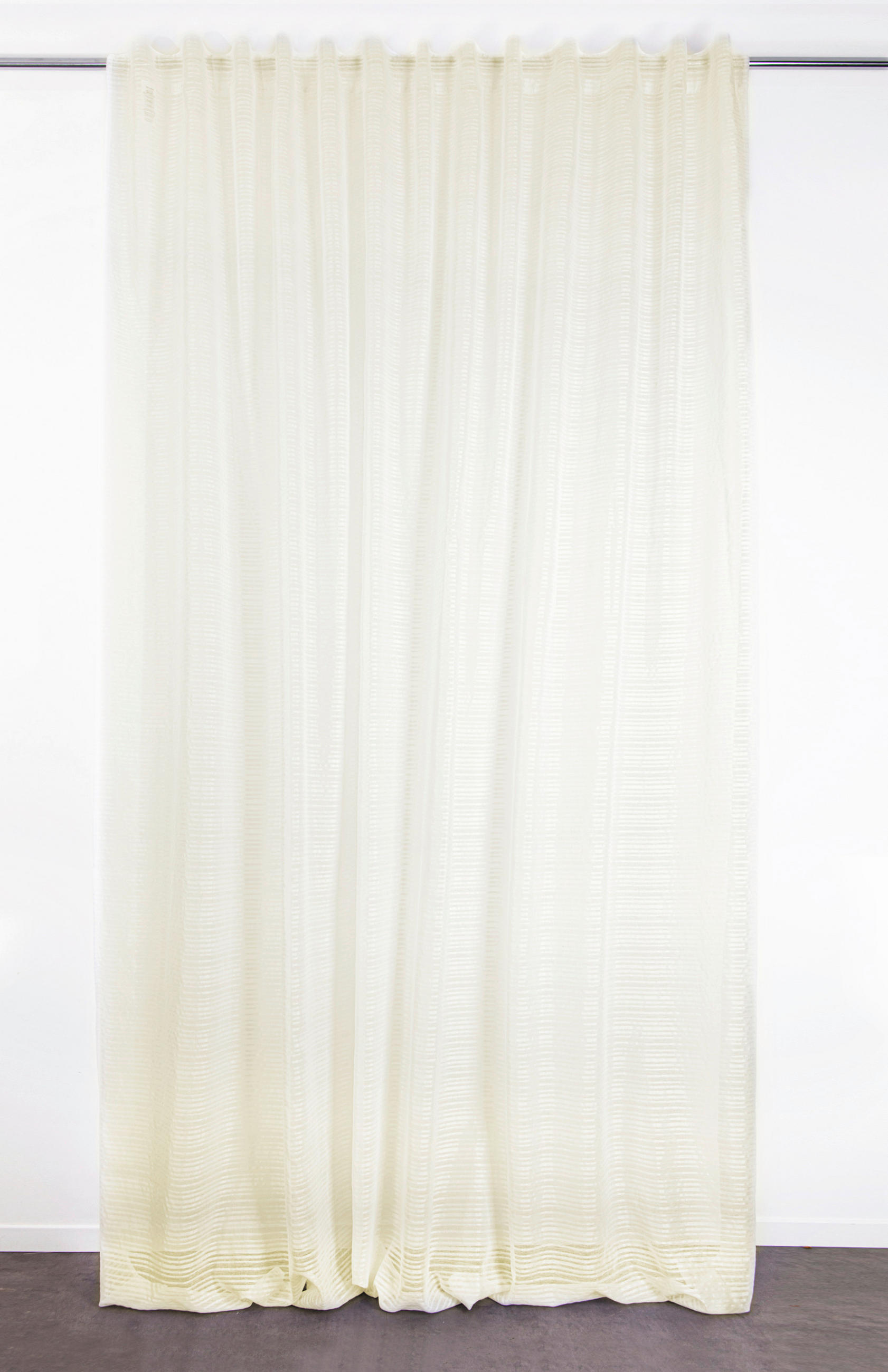 FERTIGVORHANG  transparent   280/300 cm  - Elfenbein, Basics, Textil (280/300cm)