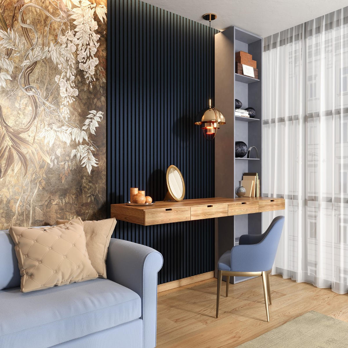 AKUSTIČNI MDF PANEL GRAFIT  GRAFIT   30/260 cm       temno siva  - temno siva, Basics, leseni material (30/260cm)