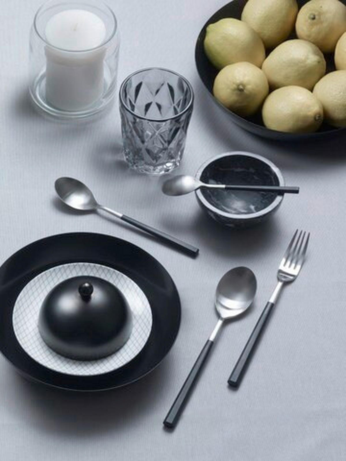 BESTECKSET HIVE 16-teilig Stahl  - Edelstahlfarben/Schwarz, Basics, Kunststoff/Metall (25,5/7/5,3cm) - Pintinox