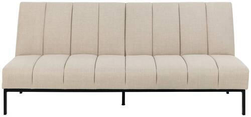 SCHLAFSOFA in Flachgewebe Beige  - Beige/Schwarz, KONVENTIONELL, Textil/Metall (198/87/95cm) - MID.YOU