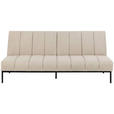 SCHLAFSOFA in Textil Beige  - Beige/Schwarz, KONVENTIONELL, Textil/Metall (198/87/95cm) - Carryhome