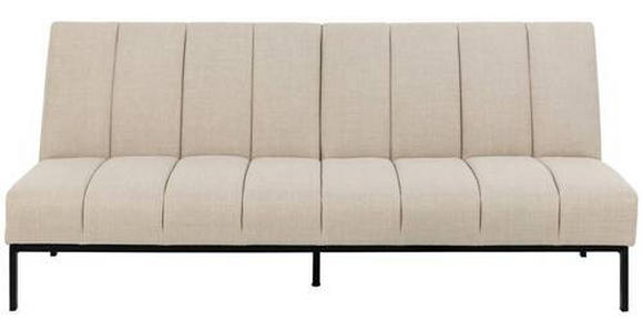 SCHLAFSOFA in Textil Beige  - Beige/Schwarz, KONVENTIONELL, Textil/Metall (198/87/95cm) - Carryhome