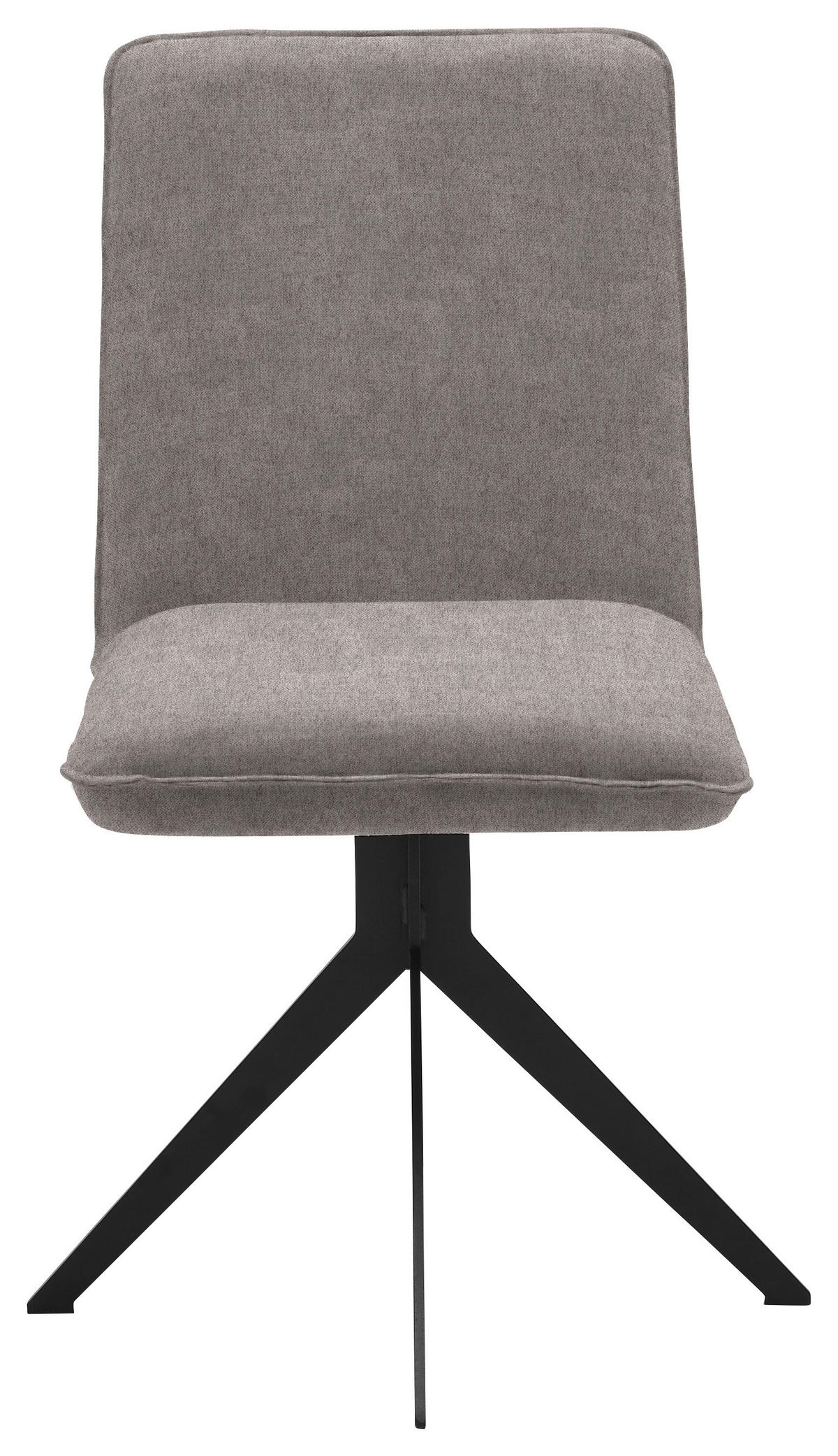 STUHL  in Stahl Webstoff  - Hellbraun/Schwarz, Design, Textil/Metall (46,5/87/64cm) - Voleo