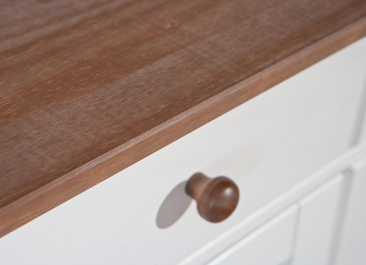 KOMMODE WESTERLAND  in 130/86/45 cm  - Weiß/Braun, LIFESTYLE, Holz (130/86/45cm) - MID.YOU