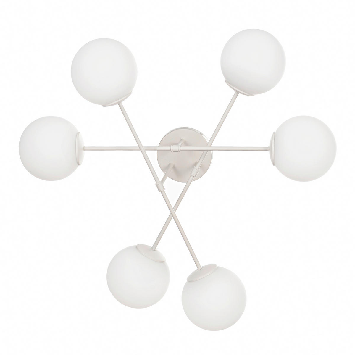 DECKENLEUCHTE    76/76/31 cm  - Creme/Weiß, KONVENTIONELL, Glas/Metall (76/76/31cm)