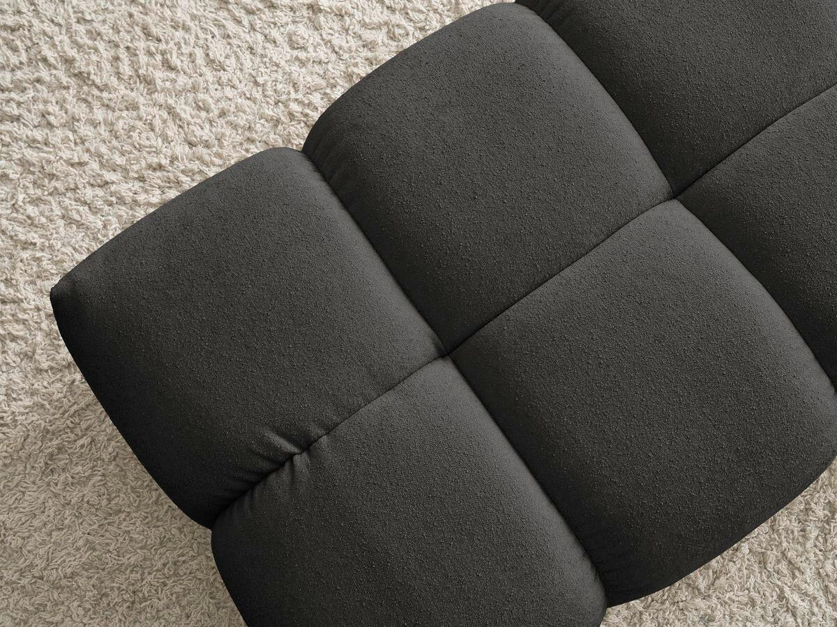 HOCKER EVEREST Struktur Schwarz  - Schwarz, MODERN, Kunststoff/Textil (140/70/40cm)