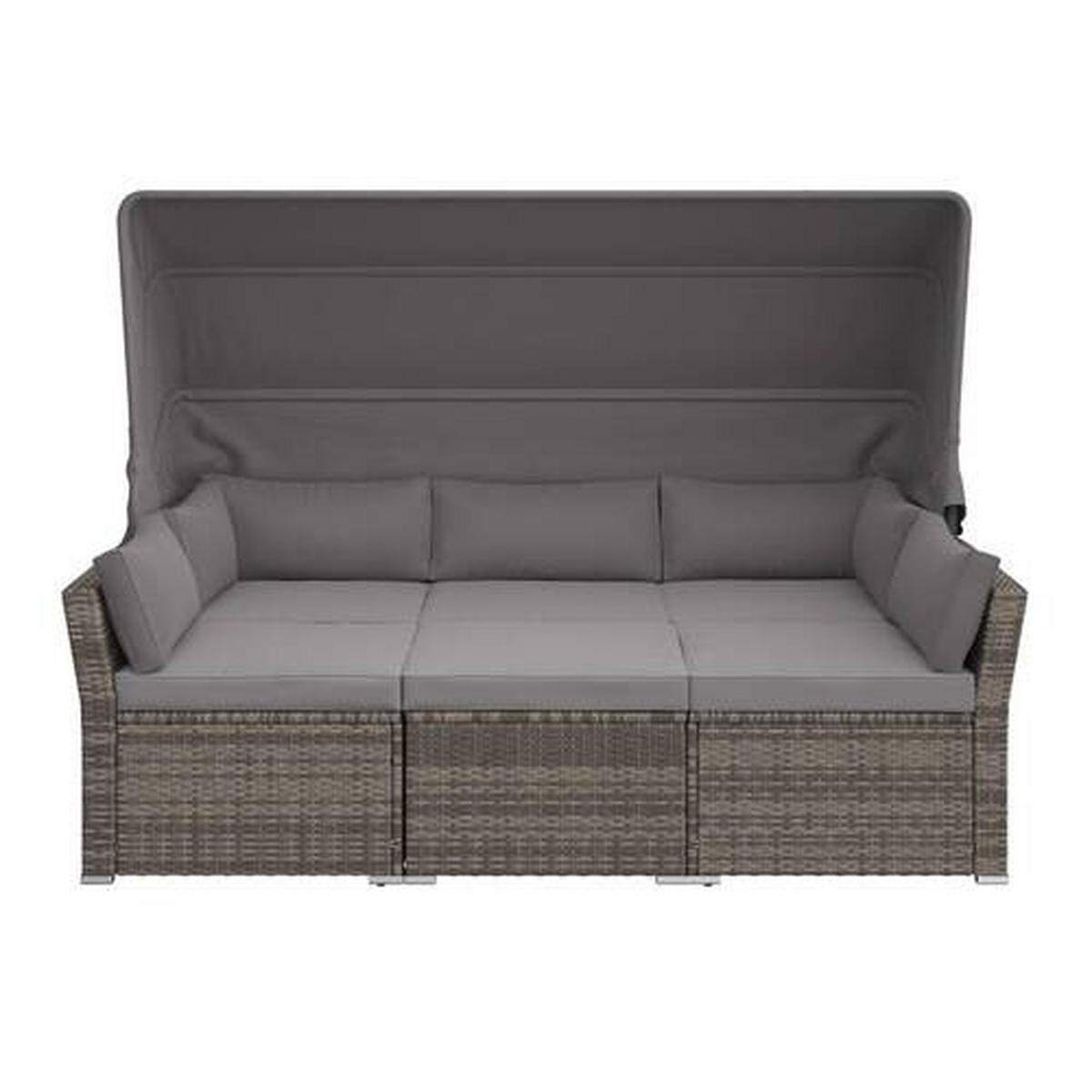 LOUNGEGARNITUR    - Grau, MODERN, Kunststoff/Metall - Ambia Garden