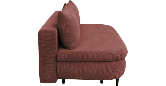 SCHLAFSOFA in Webstoff, Plüsch Terracotta  - Terracotta/Schwarz, Design, Textil (213/89/105cm) - Novel