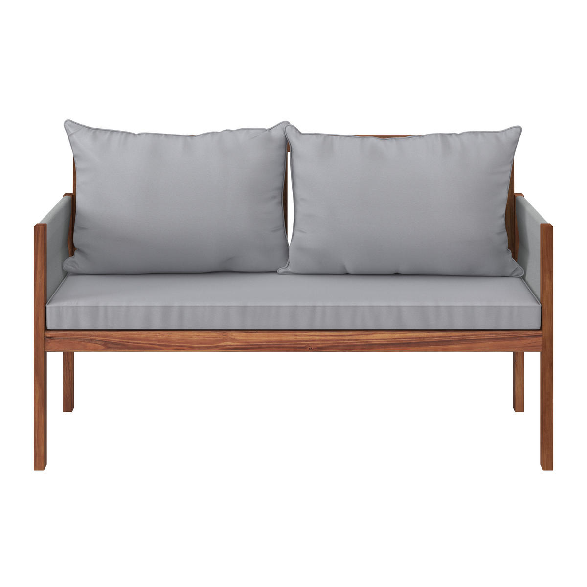 GARTENBANK in Grau, Akaziefarben  - Grau/Akaziefarben, Design, Holz/Kunststoff (150/90/60cm) - Ambia Garden