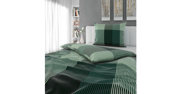 BETTWÄSCHE Mavie Satin 160/210 cm  - Grün, KONVENTIONELL, Textil (160/210cm) - Esposa