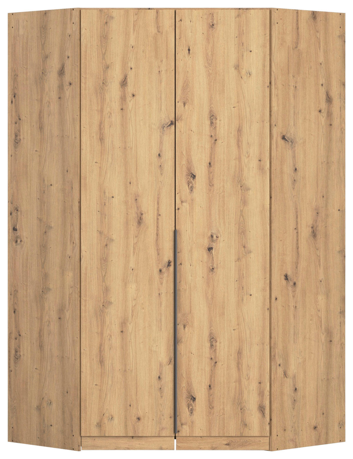 ECKKLEIDERSCHRANK 117/229/117 cm  - Eiche Artisan/Grau, Modern, Holzwerkstoff (117/229/117cm) - Rauch Möbel