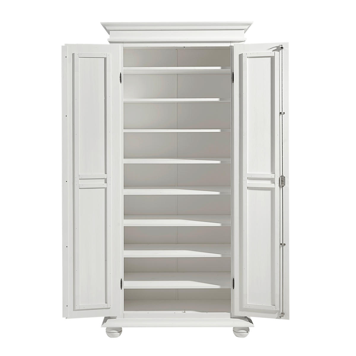 SCHUHSCHRANK Fichte massiv Weiß  - Weiß, LIFESTYLE, Holz (90/190/45cm) - Landscape