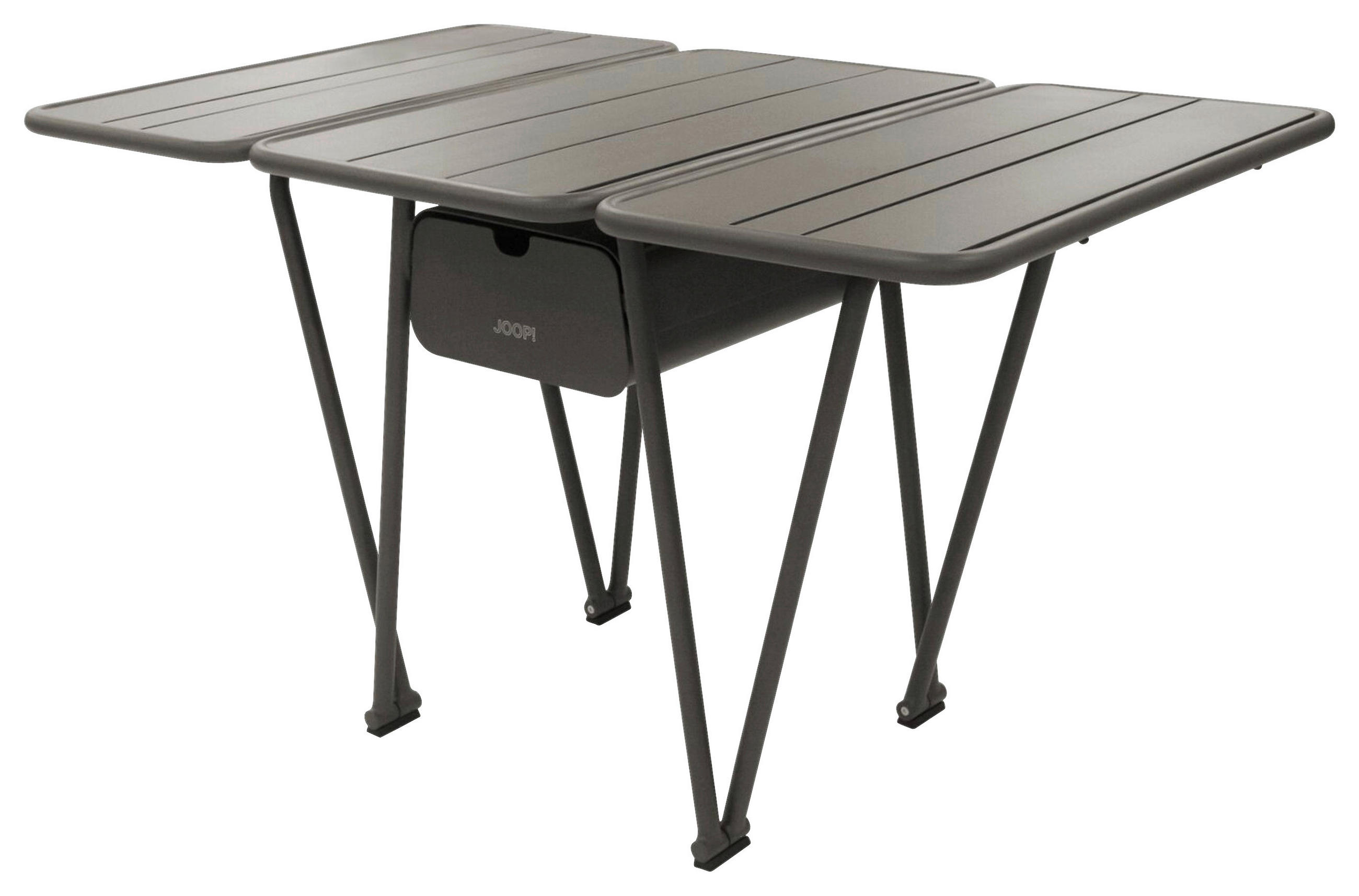 GARTENKLAPPTISCH 53-126/78/73 cm Metall rechteckig  - Graubraun, Basics, Metall (53-126/78/73cm) - Joop!