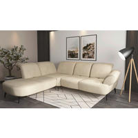 ECKSOFA in Chenille Sandfarben  270/302 cm  - Sandfarben/Schwarz, MODERN, Textil/Metall (270/302cm) - Sit & More