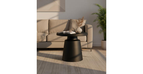 BEISTELLTISCH 49/49/45,5 cm Schwarz rund  - Schwarz, Design, Metall (49/49/45,5cm) - Xora