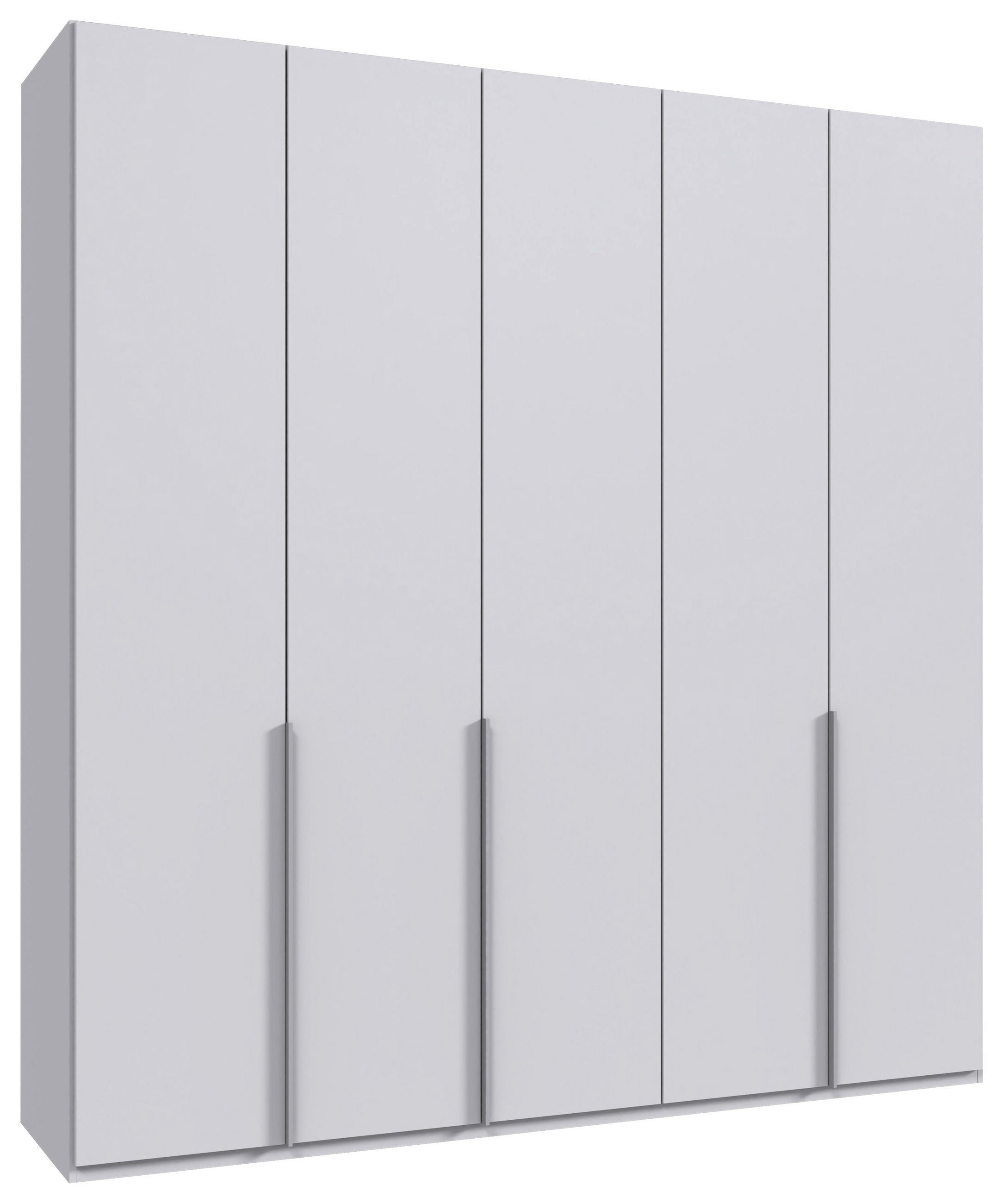 DREHTÜRENSCHRANK in Weiss  - Weiss/Alufarben, Modern, Holzwerkstoff/Metall (225/236/58cm) - MID.YOU