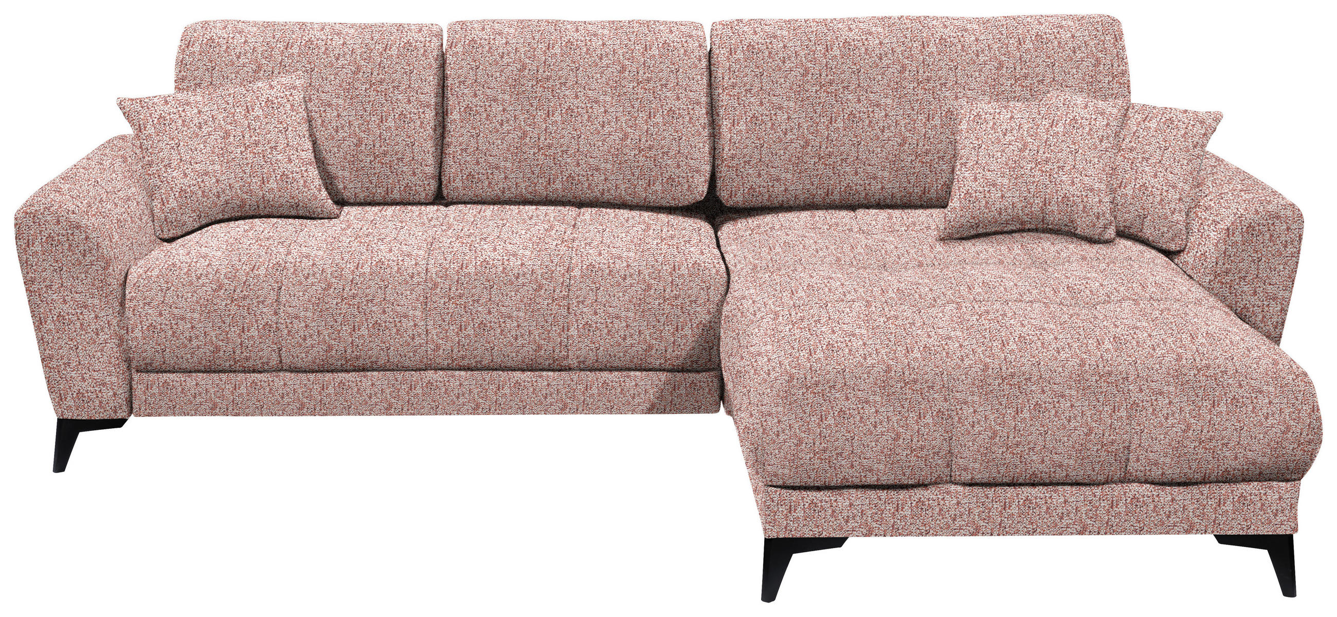 ECKSOFA in Webstoff Rot  - Rot/Schwarz, Modern, Kunststoff/Textil (281/189cm) - Carryhome