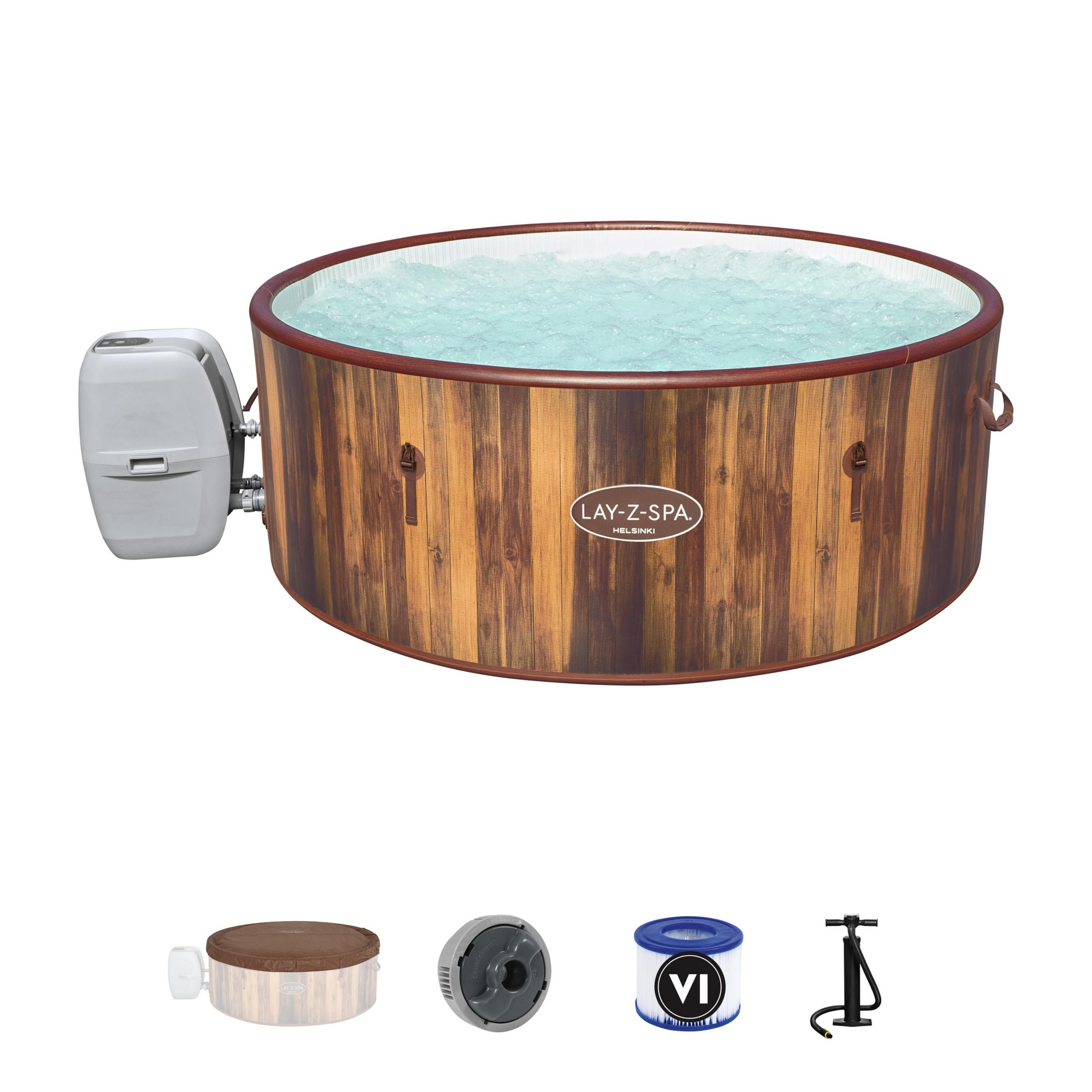WHIRLPOOL HELSINKI 60025 HELSINKI AIRJET 60025 180/66 cm  - Braun/Weiß, Trend, Kunststoff/Metall (180/66cm) - Bestway
