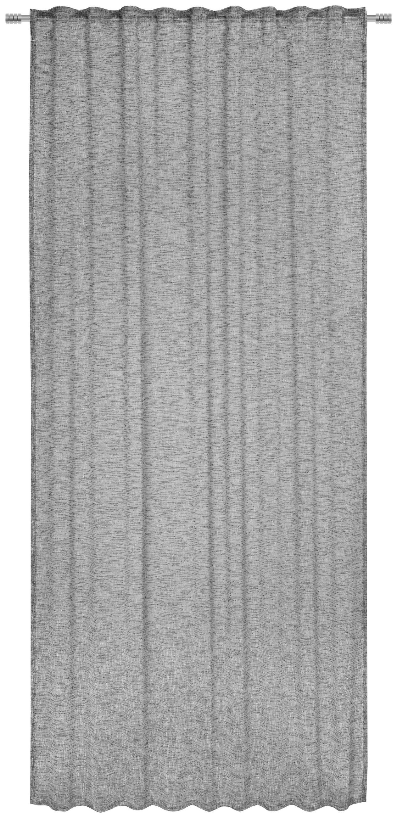 KÉSZFÜGGÖNY részben áttetsző  - antracit, Basics, textil (140/245cm) - Esposa