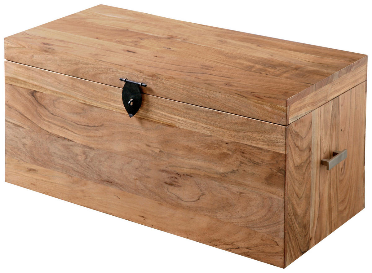 TRUHE Holz Akazie Hartholz  - Akaziefarben, Natur, Holz (80/40/40cm) - Landscape