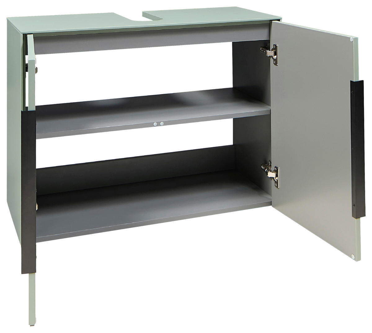 WASCHBECKENUNTERSCHRANK 80/60/33 cm  - Schwarz/Grün, Design, Holzwerkstoff/Kunststoff (80/60/33cm) - home24