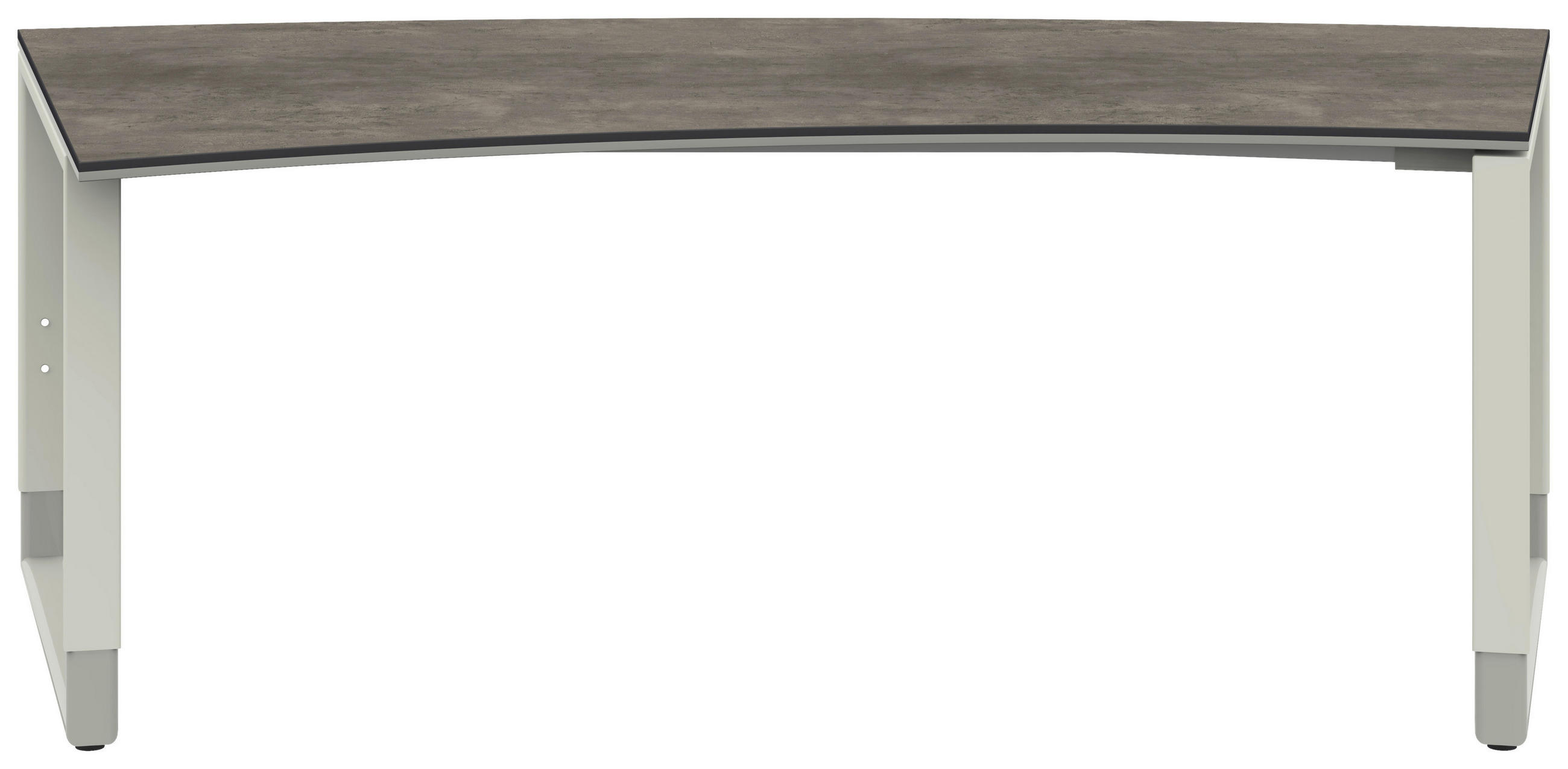 SCHREIBTISCH 200/80-100/68-82 cm  in Graphitfarben, Weiß  - Silberfarben/Graphitfarben, Design, Holzwerkstoff/Metall (200/80-100/68-82cm) - Moderano