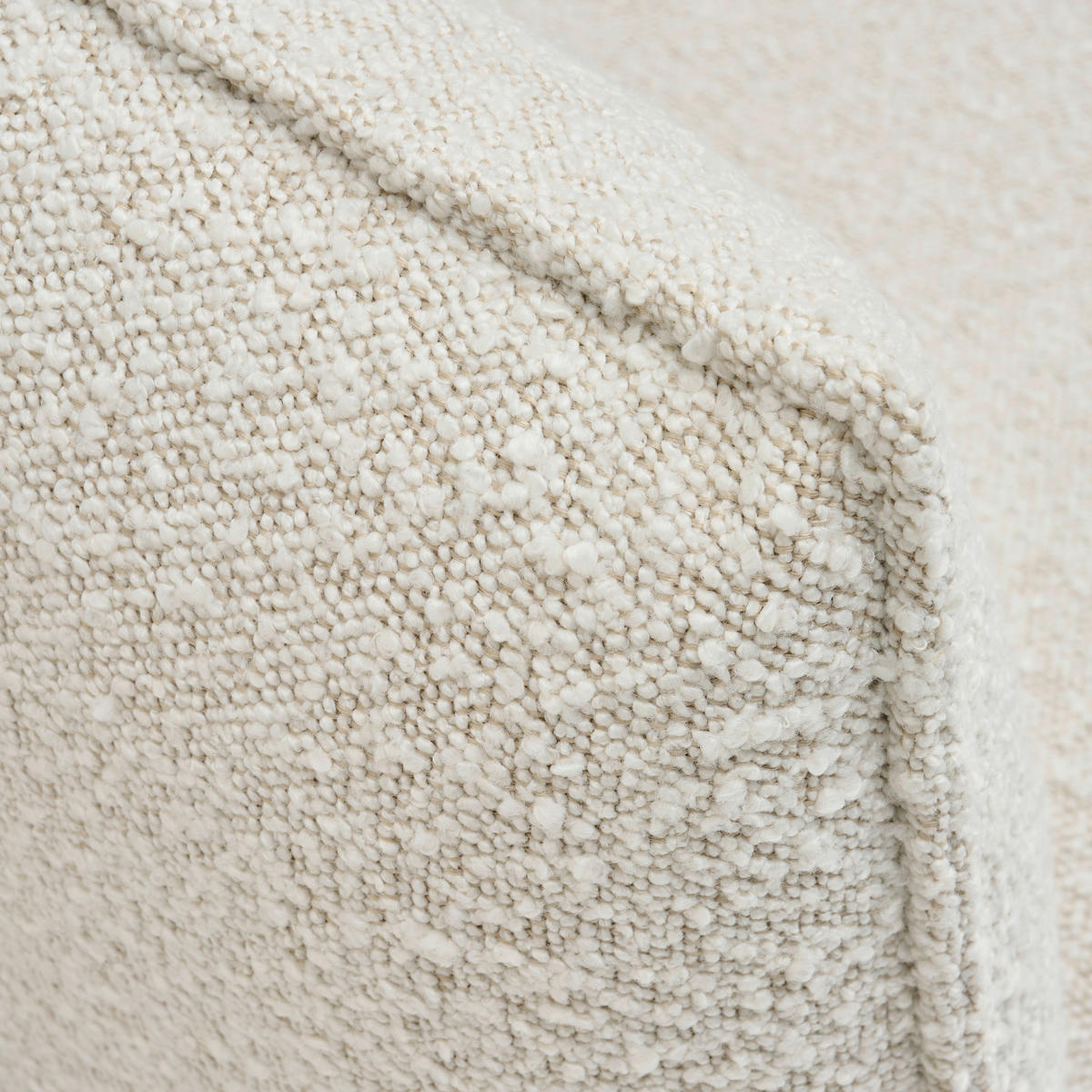 ECKSOFA Creme Bouclé  - Creme/Schwarz, Design, Textil/Metall (182/277cm) - Stylife